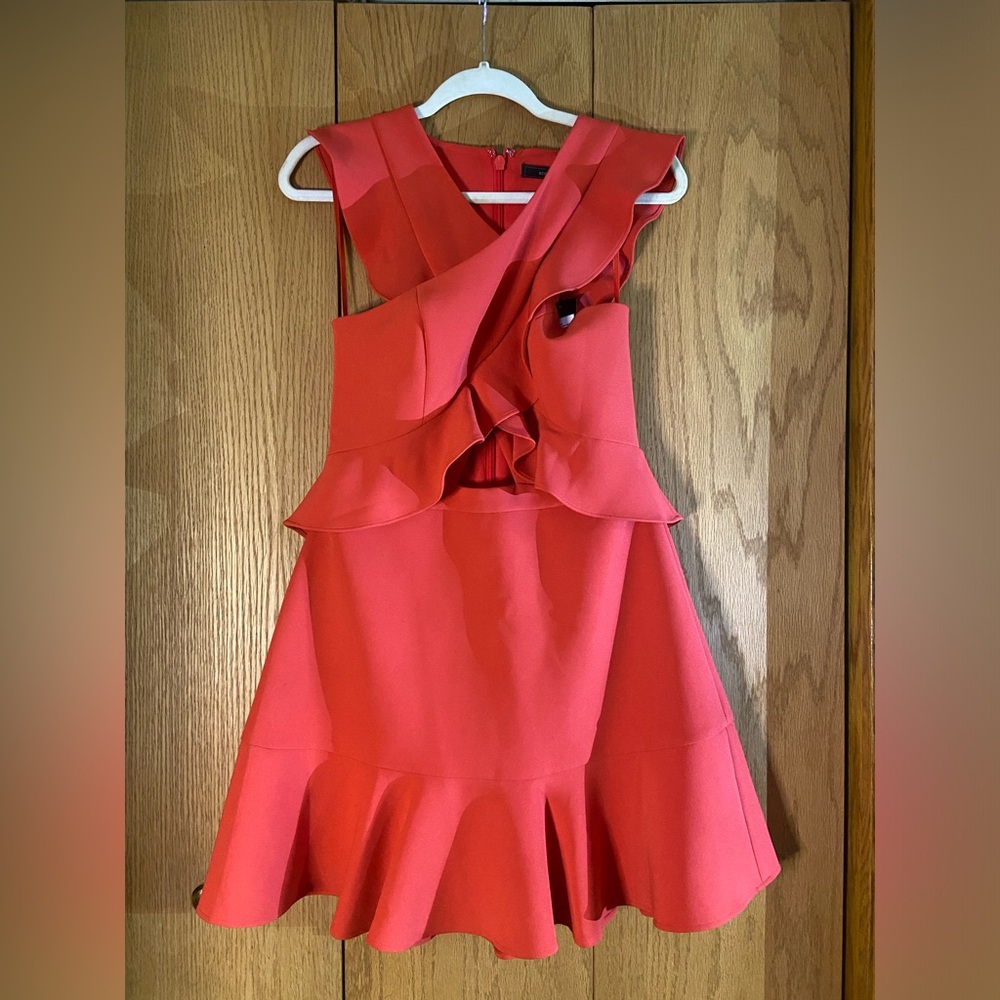 BCBGMaxAzria Red Ruffle Mini Dress - Picture 5 of 9